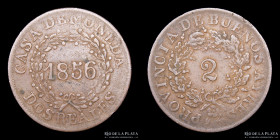 Argentina. Buenos Aires. 2 Reales 1856. CJ 21.1