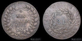 Argentina. Buenos Aires. 2 Reales 1860. CJ 23.3.1