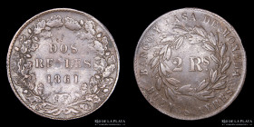 Argentina. Buenos Aires. 2 Reales 1861. CJ 24.1