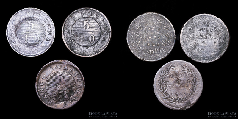 Argentina. Buenos Aires. 5 Décimos 1827 a 31. Lote x3. A clasificar

Estimate:...