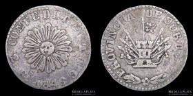 Argentina. Cordoba. 2 Reales 1846. CJ 53.5.7