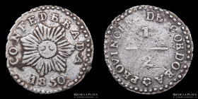 Argentina. Cordoba. 1/2 de Real 1850. CJ 60.3.1