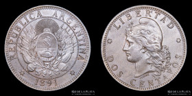 Argentina. 2 Centavos 1891. CJ 32