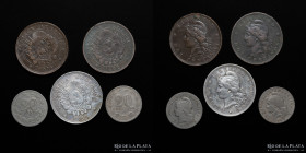 Argentina. Lote x5. Raras y escasas. 1882 a 1896. A clasificar