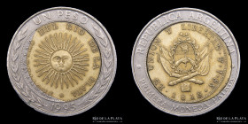 Argentina. Error. 1 Peso 1995 "Huevo frito"