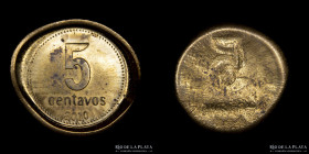 Argentina. Error. 5 Centavos 2010. Tapa de cuño
