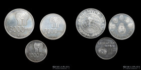 Argentina. 1978. Mundial 78. Lote de x3. Plata