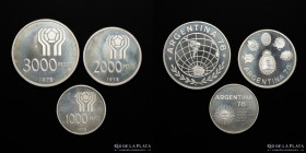 Argentina. 1978. Mundial 78. Lote de x3. PROOF