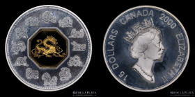 Canada. 15 Dollars 2000. Año Lunar