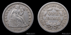 USA. Dime 1857. Seated Liberty. KM A6.3.2