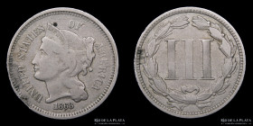 USA. 3 Cents 1868. Nickel Three Cents. KM95