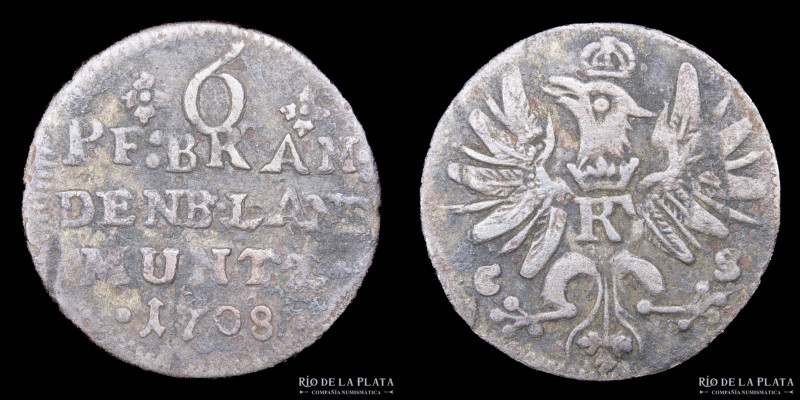 Prussia. Friedrich I. 6 Pfennig 1708. Plata.125; 18mm; 1.33g. KM38 (VF)

Estim...