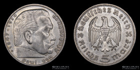 Alemania. III Reich. 5 Reichsmark 1935 D. KM86