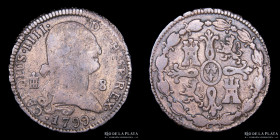 España. Carlos IV. 8 Maravedis 1799. KM428