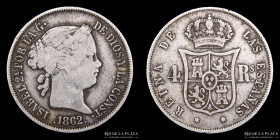 España. Isabel II. 4 Reales 1862. KM608.1