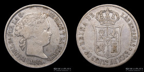 España. Isabel II. 40 Centimos de Escudo 1865. KM628