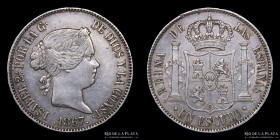 España. Isabel II. 1 Escudo 1867. KM626.1