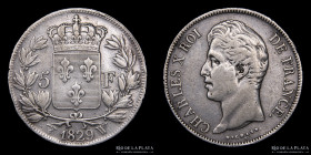 Francia. Carlos X. 5 Francs 1829 W. KM728.13