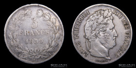 Francia. Luis Felipe I. 5 Francs 1839 A. KM749.1