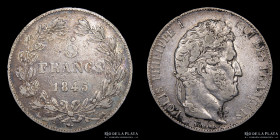 Francia. Luis Felipe. 5 Francs 1843 A. KM749.1