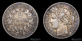 Francia. III Republica. 2 Francs 1871 A. KM817.1