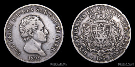 Estados Italianos. Cerdeña. 5 Lire 1829P. KM116.2