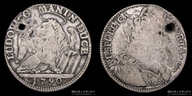 Estados Italianos. Venecia. 1/4 Thaler 1790. KM769