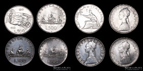 Italia. 500 Lire Lote x4. 1961 a 1970. Plata