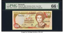 Low Serial Number 280 Bermuda Monetary Authority 50 Dollars 20.2.1989 Pick 38 PMG Gem Uncirculated 66 EPQ. 

HID09801242017

© 2022 Heritage Auctions ...