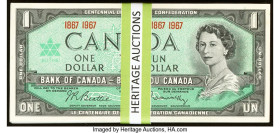 Canada Bank of Canada $1 1973 Pick 85a1 BC-46a 100 Examples Extremely Fine-Crisp Uncirculated (Majority). Minor edge wear noted on some examples. 

HI...