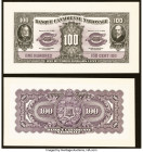 Canada Montreal, PQ- Banque Canadienne Nationale $100 1.2.1925 Ch.# 85-10-10p Front and Back Proof Crisp Uncirculated (2). Both examples mounted on ca...