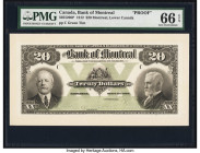 Canada Montreal, PQ- Bank of Montreal $20 3.9.1912 Ch.# 505-52-06P Proof PMG Gem Uncirculated 66 EPQ. POCs are noted. 

HID09801242017

© 2022 Heritag...
