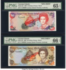 Cayman Islands Monetary Authority 10; 25 Dollars 1998 Pick 23s; 24s Two Specimen PMG Gem Uncirculated 65 EPQ; Gem Uncirculated 66 EPQ. 

HID0980124201...