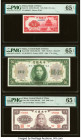 China Bank of China 10 Cents; 5 Dollars; 1000 Yuan ND (1940); 1930; 1945 Pick 82; 200f; 290 Three Examples PMG Gem Uncirculated 65 EPQ (3). 

HID09801...