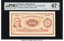 Denmark National Bank 100 Kroner 1965 Pick 46d PMG Superb Gem Unc 67 EPQ. 

HID09801242017

© 2022 Heritage Auctions | All Rights Reserved