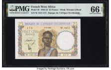 French West Africa Banque de l'Afrique Occidentale 25 Francs 17.8.1943 Pick 38 PMG Gem Uncirculated 66 EPQ. 

HID09801242017

© 2022 Heritage Auctions...