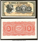 Honduras Banco de Honduras 5 Pesos ND (1889) Pick 22p Front and Back Proof Crisp Uncirculated. POCs are present on the Front Proof. 

HID09801242017

...