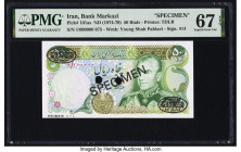 Iran Bank Markazi 50 Rials ND (1974-79) Pick 101as Specimen PMG Superb Gem Unc 67 EPQ. Two POCs are noted. 

HID09801242017

© 2022 Heritage Auctions ...
