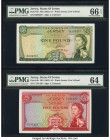 Jersey States of Jersey 1; 5 Pounds ND (1963) Pick 8b; 9b Two Examples PMG Gem Uncirculated 66 EPQ; Choice Uncirculated 64. 

HID09801242017

© 2022 H...