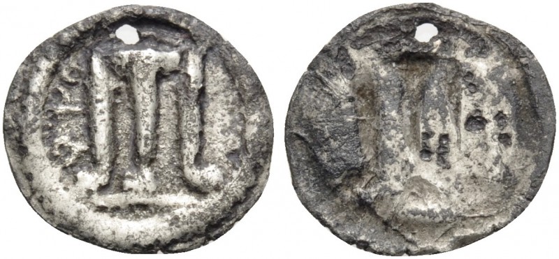 BRUTTIUM. Kroton . Circa 530-500 BC. Hemiobol (Silver, 0.21 mm, 10.00 g, 12 h). ...