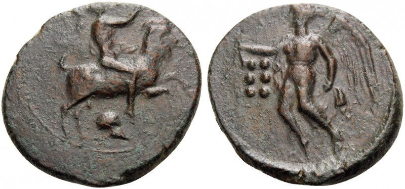 SICILY. Himera . Circa 420-407 BC. Hemilitron (Bronze, 21 mm, 5.65 g, 6 h). Yout...