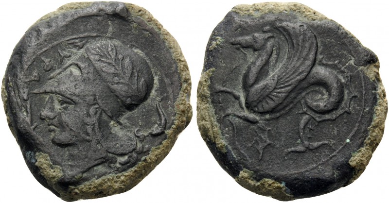 SICILY. Syracuse . Dionysios I, 405-367 BC. Litra (Bronze, 20 mm, 8.10 g, 6 h), ...