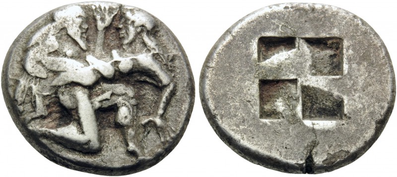 ISLANDS OFF THRACE, Thasos. Circa 480-463 BC. Stater (Silver, 21 mm, 8.56 g). Nu...