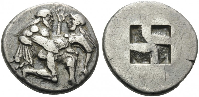 ISLANDS OFF THRACE, Thasos. Circa 500-463 BC. Stater (Silver, 21 mm, 8.61 g), c....