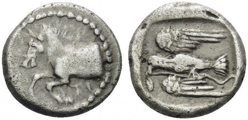 KINGS OF THRACE. Sparadokos, circa 464-444 BC. Diobol (Silver, 10 mm, 1.34 g, 2 ...