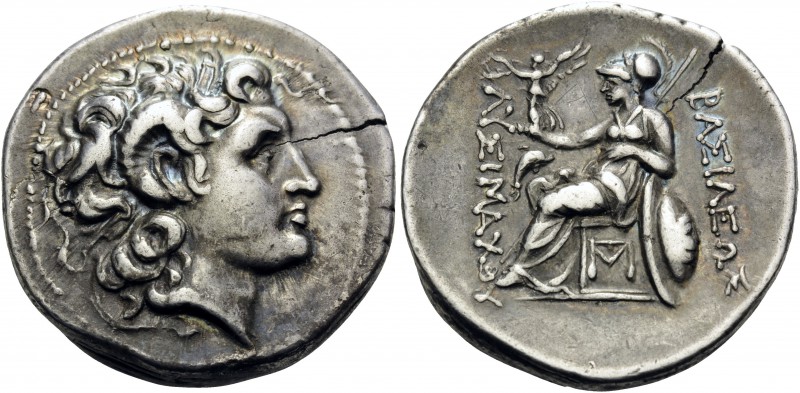 KINGS OF THRACE. Lysimachos, 305-281 BC. Tetradrachm (Silver, 29 mm, 16.82 g, 9 ...