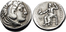 KINGS OF MACEDON. Alexander III ‘the Great’, 336-323 BC. Tetradrachm (Silver, 26 mm, 17.18 g), Amphipolis, 325-323/2. Head of youthful Herakles in lio...