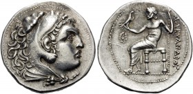 KINGS OF MACEDON. Alexander III ‘the Great’, 336-323 BC. Tetradrachm (Silver, 29 mm, 17.08 g, 12 h), uncertain mint in western Asia Minor, c. 240-180....