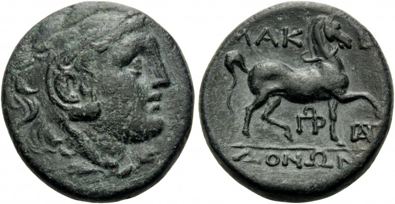 KINGS OF MACEDON. Time of Philip V and Perseus, 187-168 BC. Hemiobol (Bronze, 19...