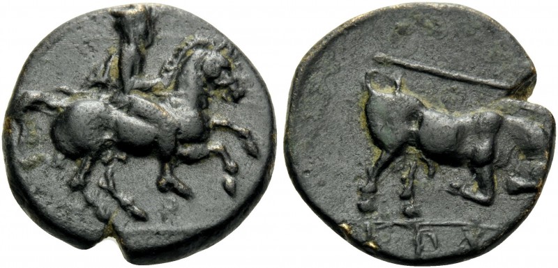 THESSALY. Krannon . Circa 350-300 BC. Chalkous (Bronze, 14 mm, 2.25 g, 3 h). Rid...